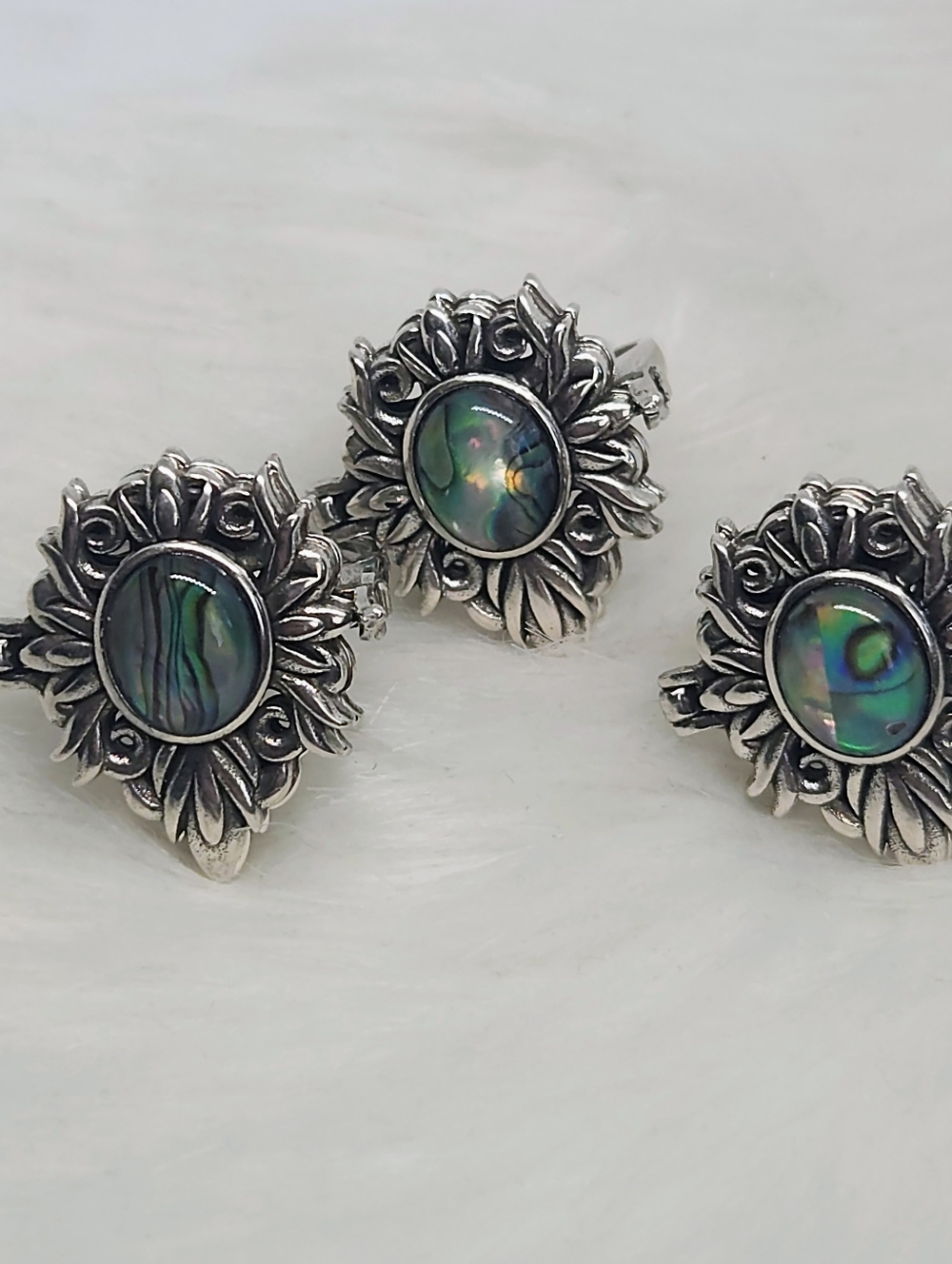 1 Pc Vintage Style Poison Ring | Abalone Shell Secret Compartment | Gothic Hinge - Picture 4 of 8